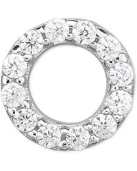 Macy's Diamond Accent Circle Single Stud Earring In 14k White Gold