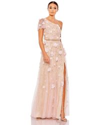 Mac Duggal - Floral Embellished One Shoulder A Line Gown - Lyst