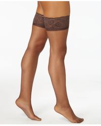Hanes Silky Sheer Lace Top Thigh Highs Pantyhose 0a444 - Multicolor