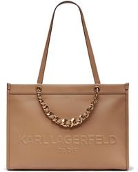 Karl Lagerfeld - Savoie Large Leather Tote Bag - Lyst