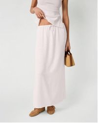 WeWoreWhat - Tie Waist Linen Skirt - Lyst