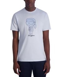 Karl Lagerfeld - Slim Fit Short-sleeve Large Karl Character Graphic T-shirt - Lyst
