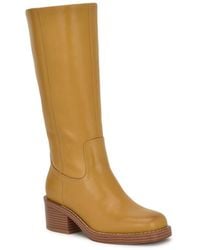 Nine West - Broklyn Tall Leather Block Heel Boots - Lyst