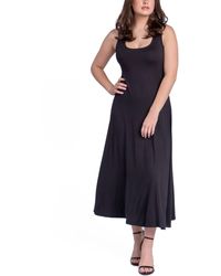 24seven Comfort Apparel - Relaxed Sleeveless Tunic A-line Long Dress - Lyst