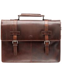Mancini - Buffalo Collection Double Compartment 15.6" Laptop And Tablet Briefcase - Lyst