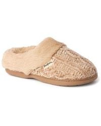 Dearfoams - Claire Cable Knit Chenille Clog House Shoe Slipper - Lyst