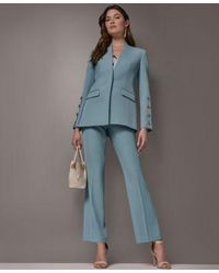 Donna Karan - Long Sleeve Blazer Andstraight Leg Pants - Lyst