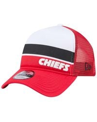 KTZ - Big Boys And Girls Kansas City Chiefs Sport Night Color Block 9forty A-frame Trucker Adjustable Hat - Lyst