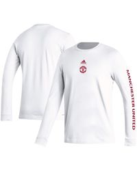 adidas - Manchester United Team Crest Long Sleeve T-shirt - Lyst