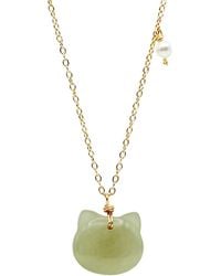 seree - Choupette — Cat Jade Pendant Necklace - Lyst