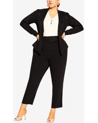 City Chic - Trendy Plus Size Piping Praise Jacket - Lyst