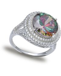 Giani Bernini Multi Colored Cubic Zirconia Double Pave Row Ring (7-1/2 Ct. T.w.) In Sterling Silver - Metallic