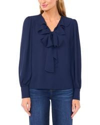 Cece - Ruffle Tie V-neck Top - Lyst