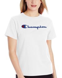 Champion - Cotton Classic Crewneck Logo T-shirt - Lyst