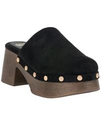 Gc Shoes - Innis Studded Chunky-heel Faux Suede Platform Mule Clogs - Lyst