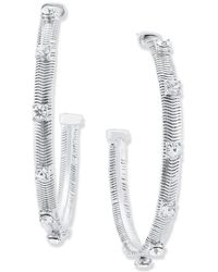 INC International Concepts - Large Pave Studded Snake Chain C-hoop Earrings - Lyst