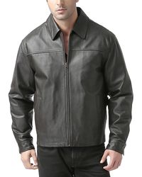 BGSD - Men Greg Open Bottom Zip Front Leather Jacket - Lyst