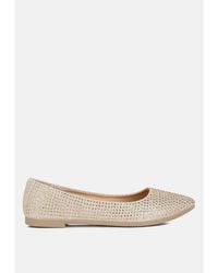 LONDON RAG - Denki Studded Ballerina Flats - Lyst