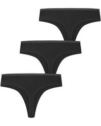City Chic - Plus Size 3 Pack Cotton Thong - Lyst