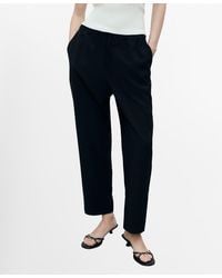 Mango - Drawstring Flowy Pants - Lyst