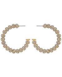 Guess - Rhinestones Beaded C-hoop Earrings (also - Lyst