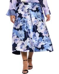 Muse - Plus Size Floral-print Pleated Skirt - Lyst