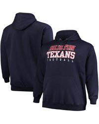 Majestic - Houston Texans Big And Tall Stacked Pullover Hoodie - Lyst