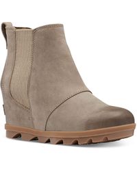 joan waterproof wedge felt chelsea boot