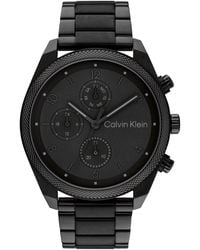Calvin Klein - Black Ip Bracelet Watch - Lyst