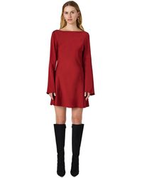 French Connection - Ennis Satin Long Sleeve Mini Dress - Lyst