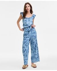 Nautica - Palm-print Chambray Pull-on Pants - Lyst