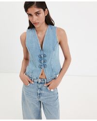 Mango - toggles Denim Top - Lyst