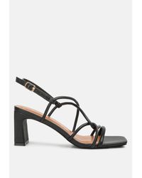 LONDON RAG - Andrea Knotted Straps Block Heeled Sandals - Lyst