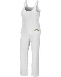 WEAR by Erin Andrews - Los Angeles Chargers Cozy Scoop Neck Tank Top Pants Sleep Set - Lyst