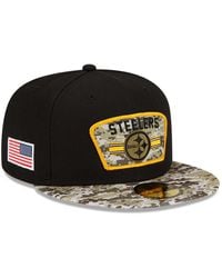 KTZ Pittsburgh Steelers Training Bucket Hat in Yellow for Men