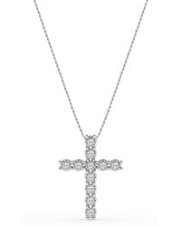 Macy's - Diamond Cross Pendant Necklace (1/4 Ct. T.w. - Lyst
