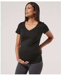 Pact - Maternity Ruched V-neck Tee - Lyst