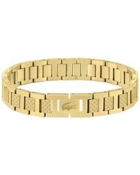 Lacoste - 2040120 Jewelry Metropole Ionic Thin Gold Plated Steel Link Bracelet Color: Yellow Gold - Lyst