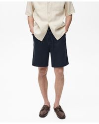 Mango - Denim Drawstring Shorts - Lyst