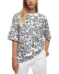 BOSS - Boss By Boss X Keith Haring Gender-neutral Graphic T-shirt - Lyst