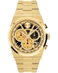 Movado - Bold Quest Swiss Quartz Chrono Ionic Plated Light Steel Watch - Lyst