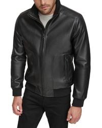 Calvin Klein - Faux-leather Bomber Jacket - Lyst