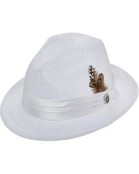 Stacy Adams - Solid Vent Paper Milan Fedora Hat - Lyst