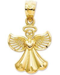 Macy's 14k Gold Charm, Polished Angel Charm - Metallic