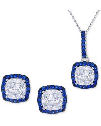 Macy's - 2-pc. Set Cubic Zirconia & Lab-created Blue Spinel (5/8 Ct. T.w. - Lyst