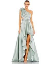 Mac Duggal - Ruffled One Shoulder Cut Out Hi-lo Gown - Lyst