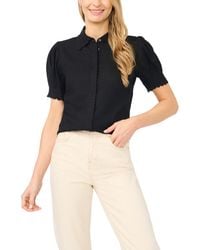 Cece - Short-sleeve Collared Button Up Shirt - Lyst