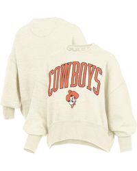 Pressbox - Oklahoma State Cowboys Oversized Waist-length Crewneck Sweatshirt - Lyst