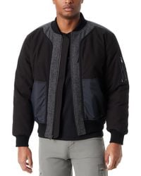 BASS OUTDOOR - Hero Mixed Media Zip-front Bomber Jacket - Lyst