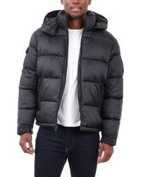 Michael Kors - Heavyweight Metallic Finish Hooded Puffer Jacket - Lyst